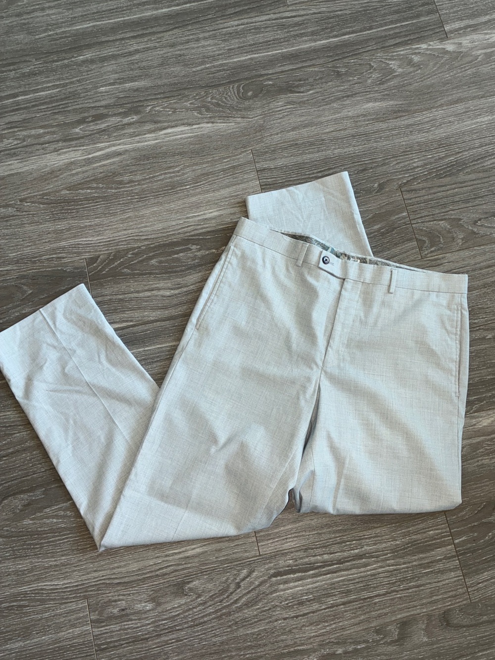 Men's Light Gray Dress Pants - Classic Straight Fit Ralph Lauren